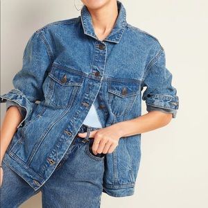 Oversized boyfriend jean jacket